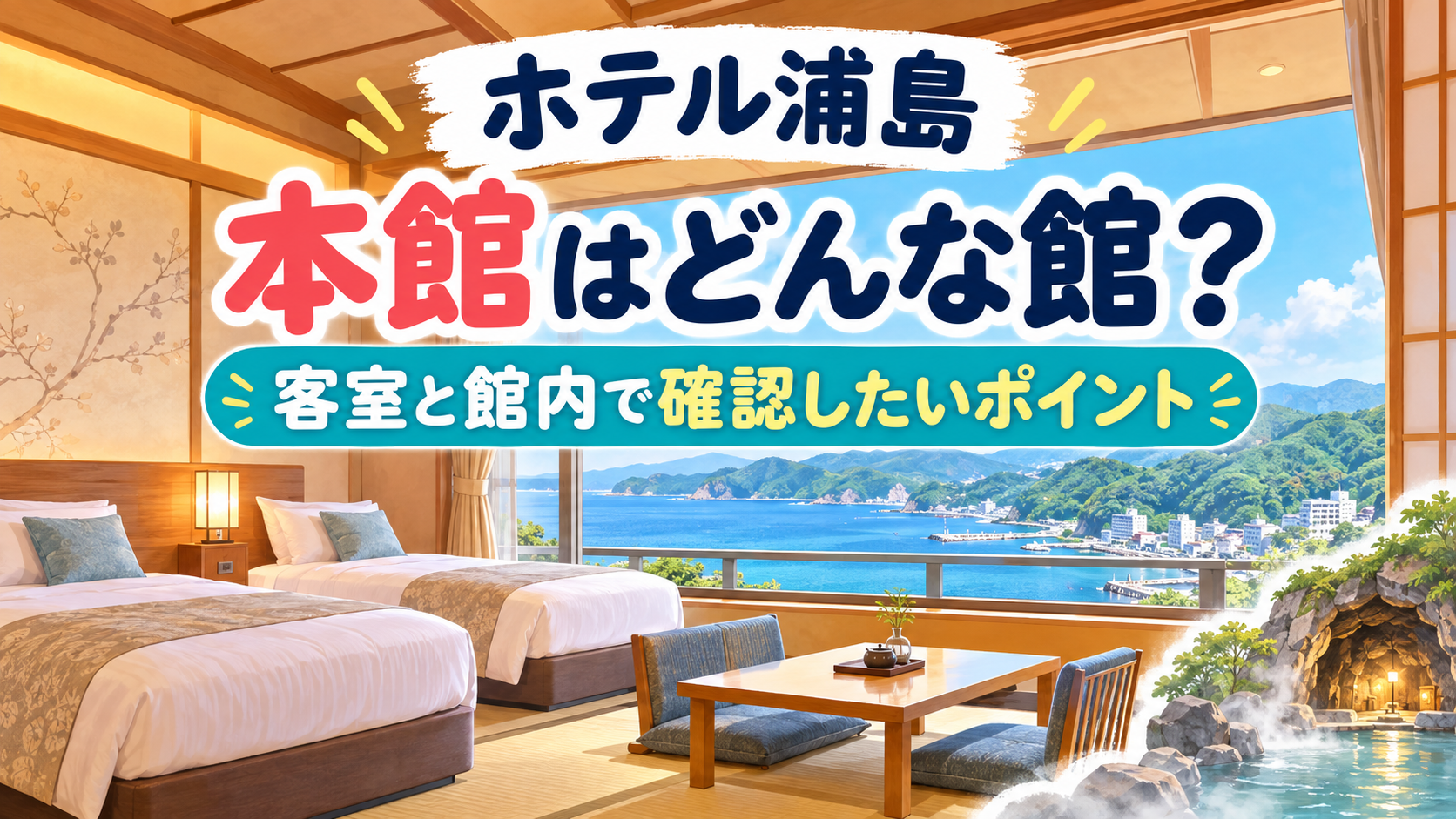 ホテル浦島 本館はどんな館？客室と館内で確認したいポイント